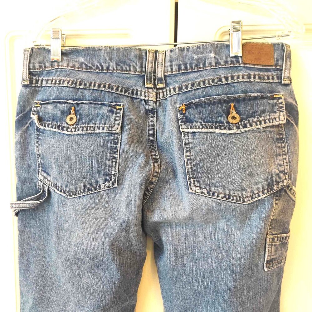 Old Navy Light Blue Low Waist Cargo Style Women's Jeans, Size 10 - Picture 2 of 2
